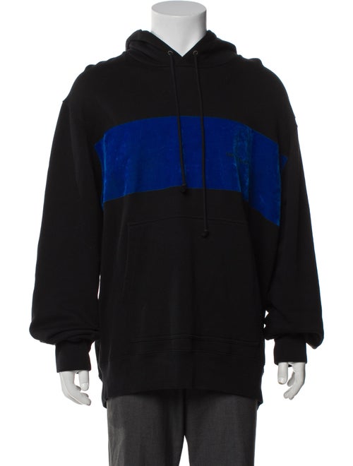 Helmut Lang Colorblock Pattern Crew Neck Hoodie