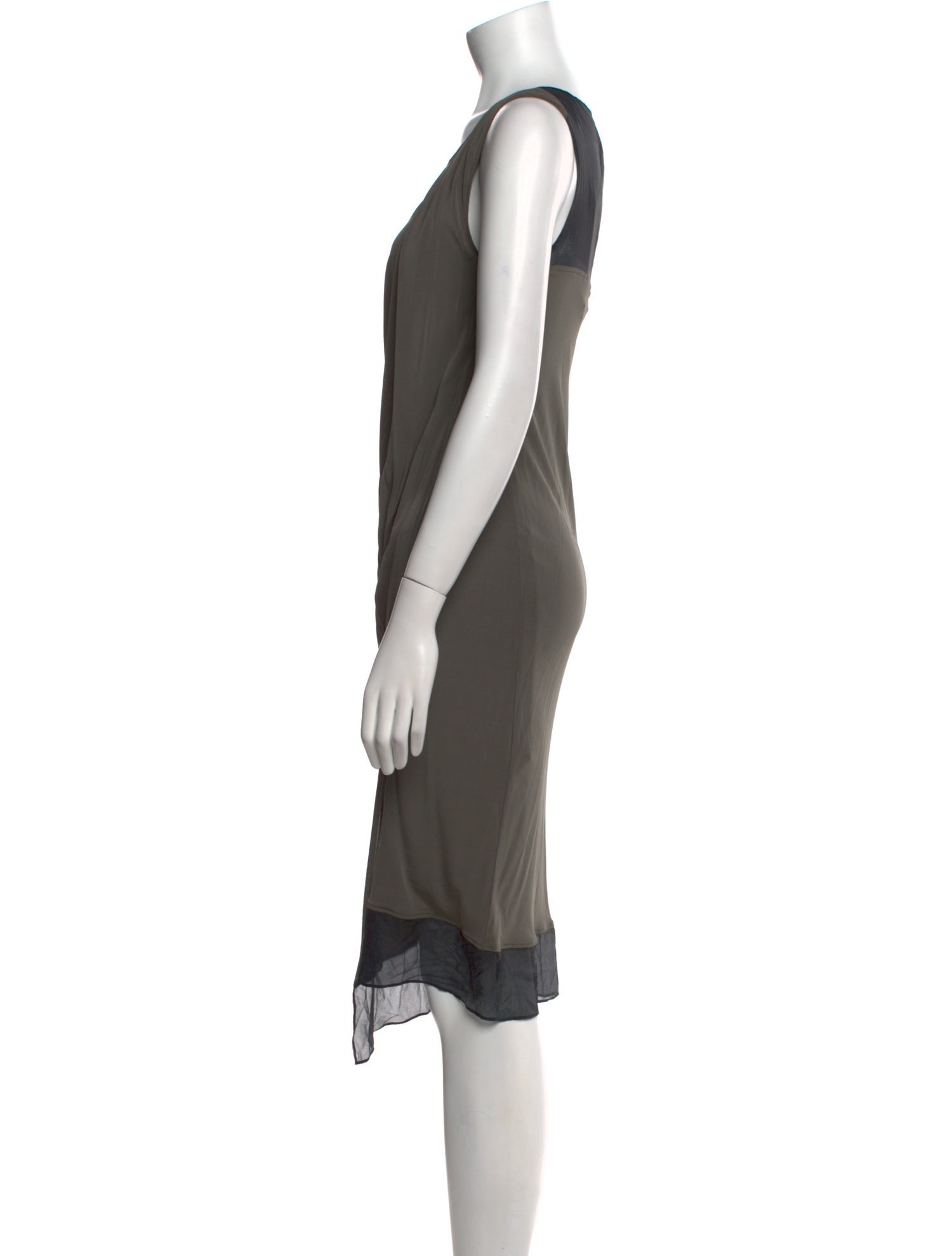 Helmut Lang Scoop Neck Midi Length Dress
