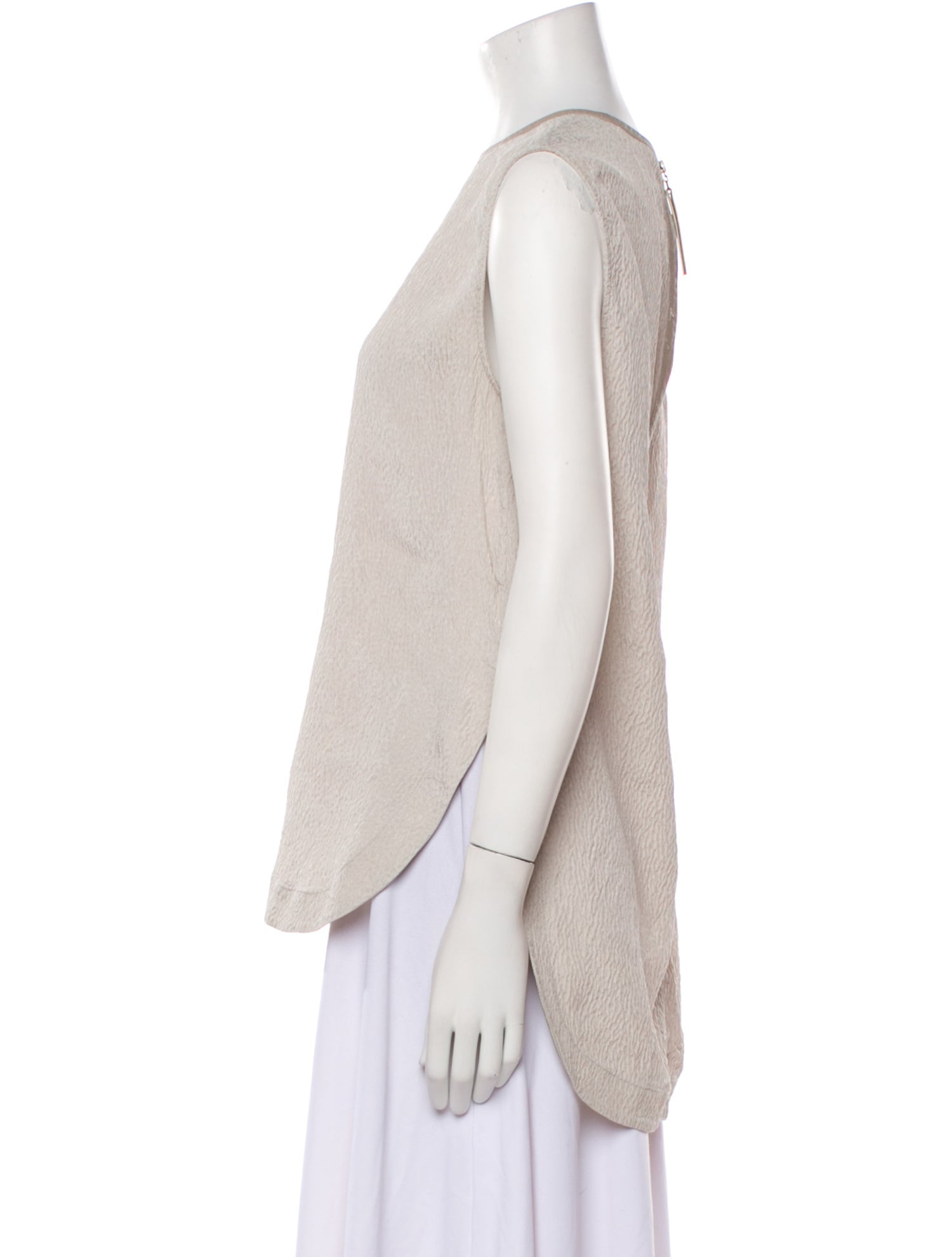 Helmut Lang Silk Crew Neck Top