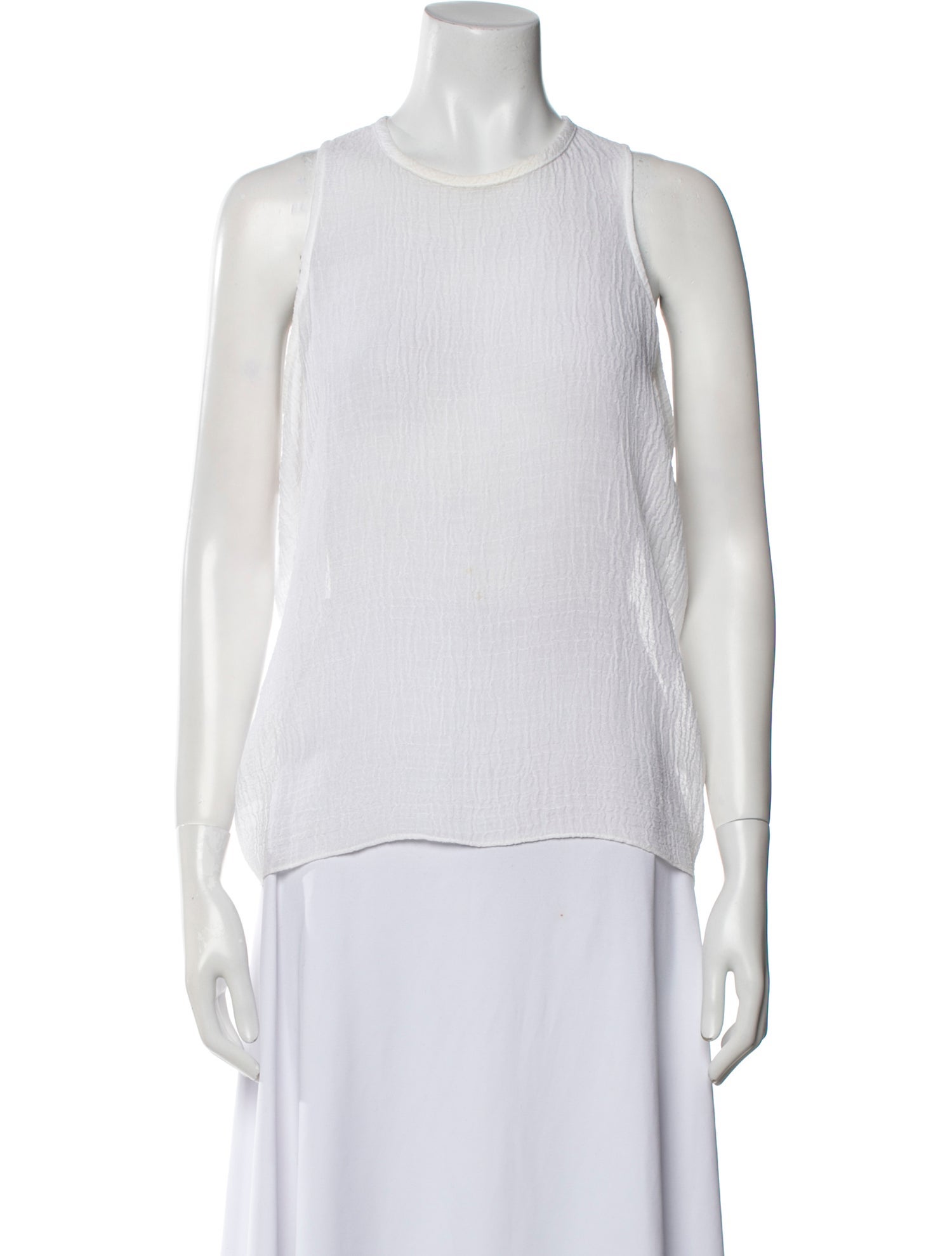 Helmut Lang Crew Neck Sleeveless Top