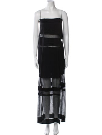 Helmut Lang Square Neckline Long Dress