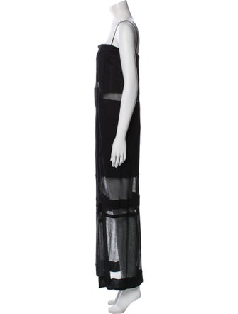 Helmut Lang Square Neckline Long Dress