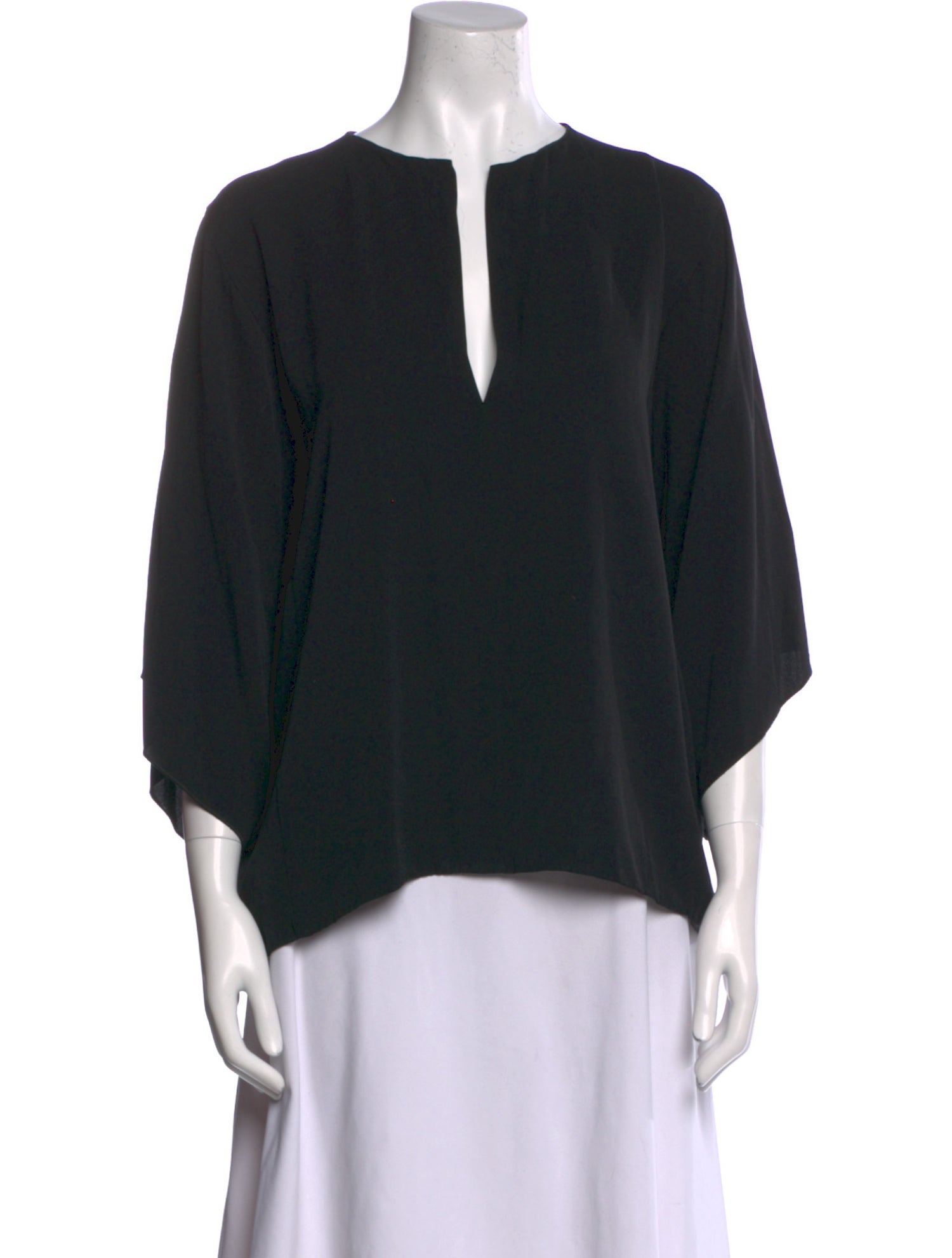 Helmut Lang Silk V-Neck Blouse