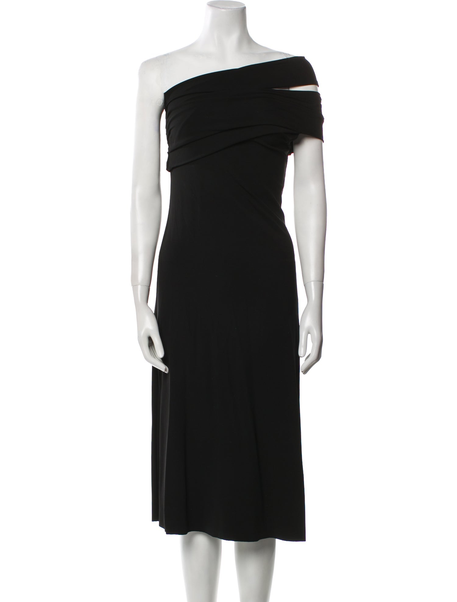 Helmut Lang One-Shoulder Midi Length Dress
