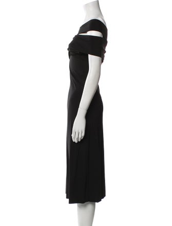 Helmut Lang One-Shoulder Midi Length Dress