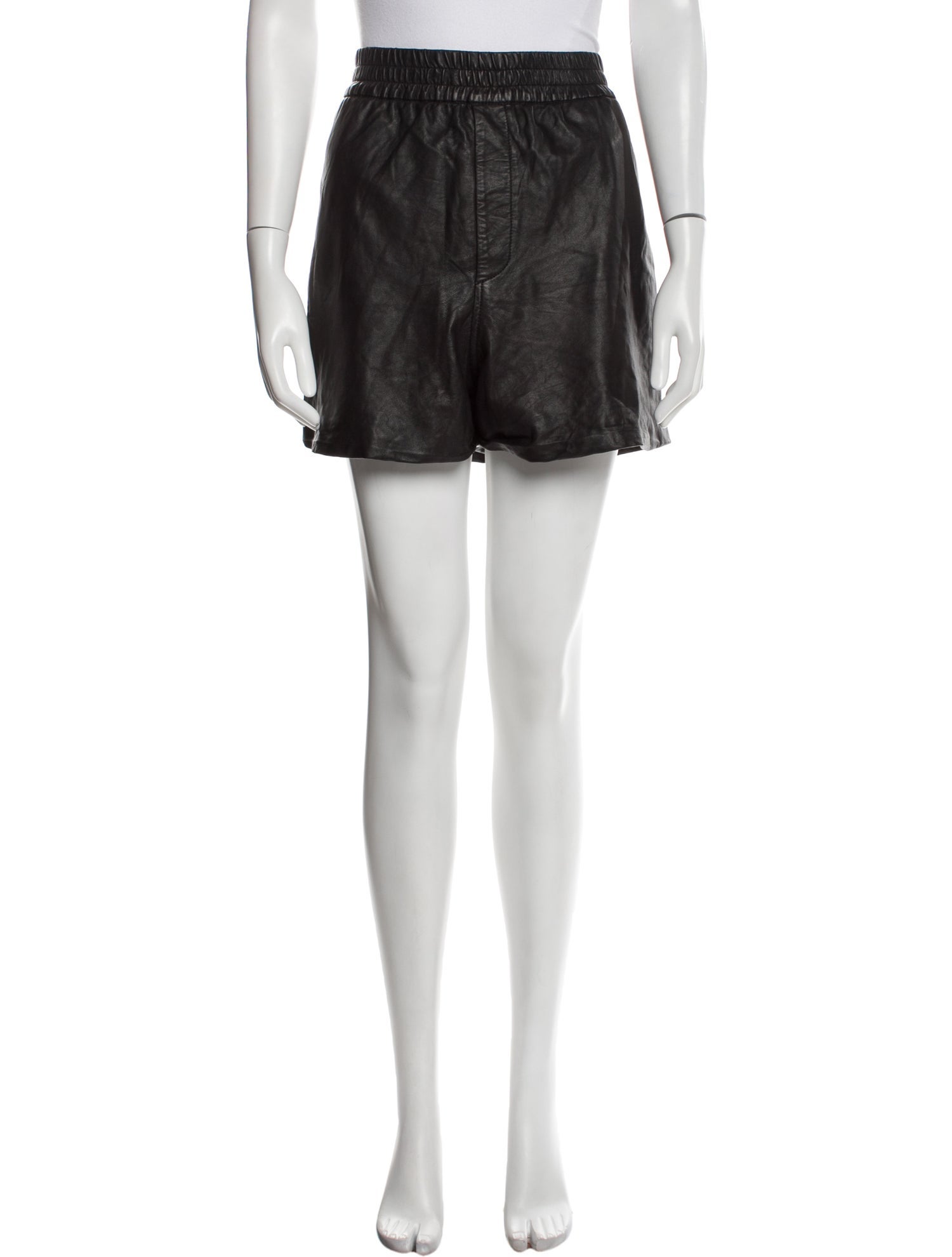 Helmut Lang Lamb Leather Mini Shorts