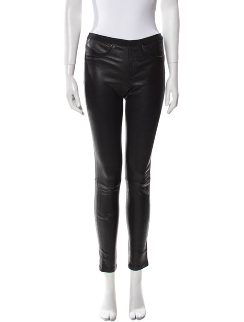 Helmut Lang Leather Skinny Leg Pants