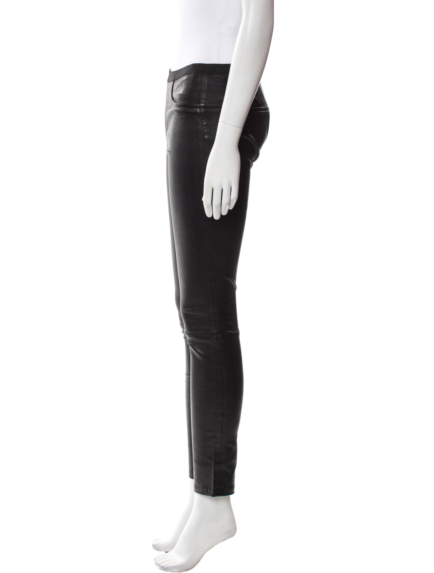 Helmut Lang Leather Skinny Leg Pants
