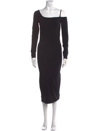Helmut Lang Square Neckline Midi Length Dress