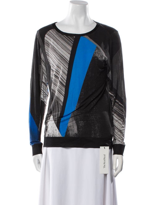 Helmut Lang Printed Scoop Neck Sweatshirt