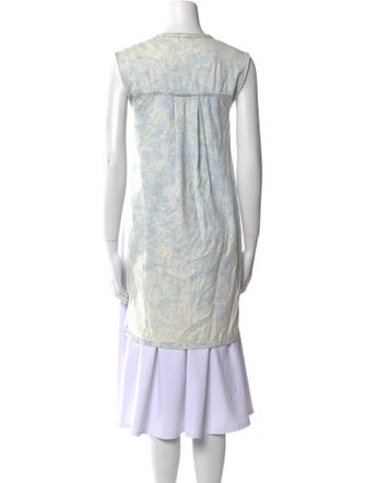 Helmut Lang Printed V-Neck Tunic