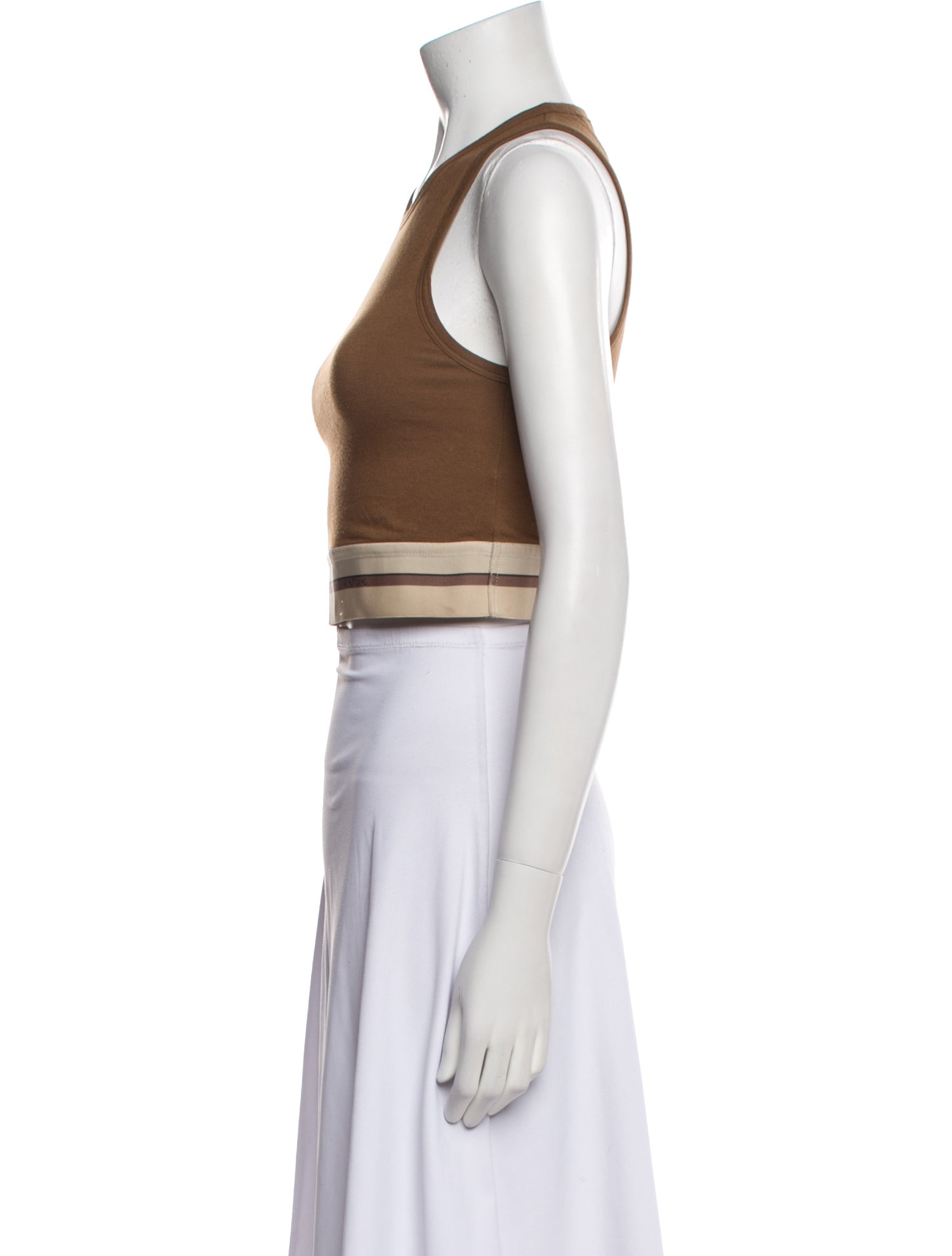 Helmut Lang Scoop Neck Sleeveless Crop Top