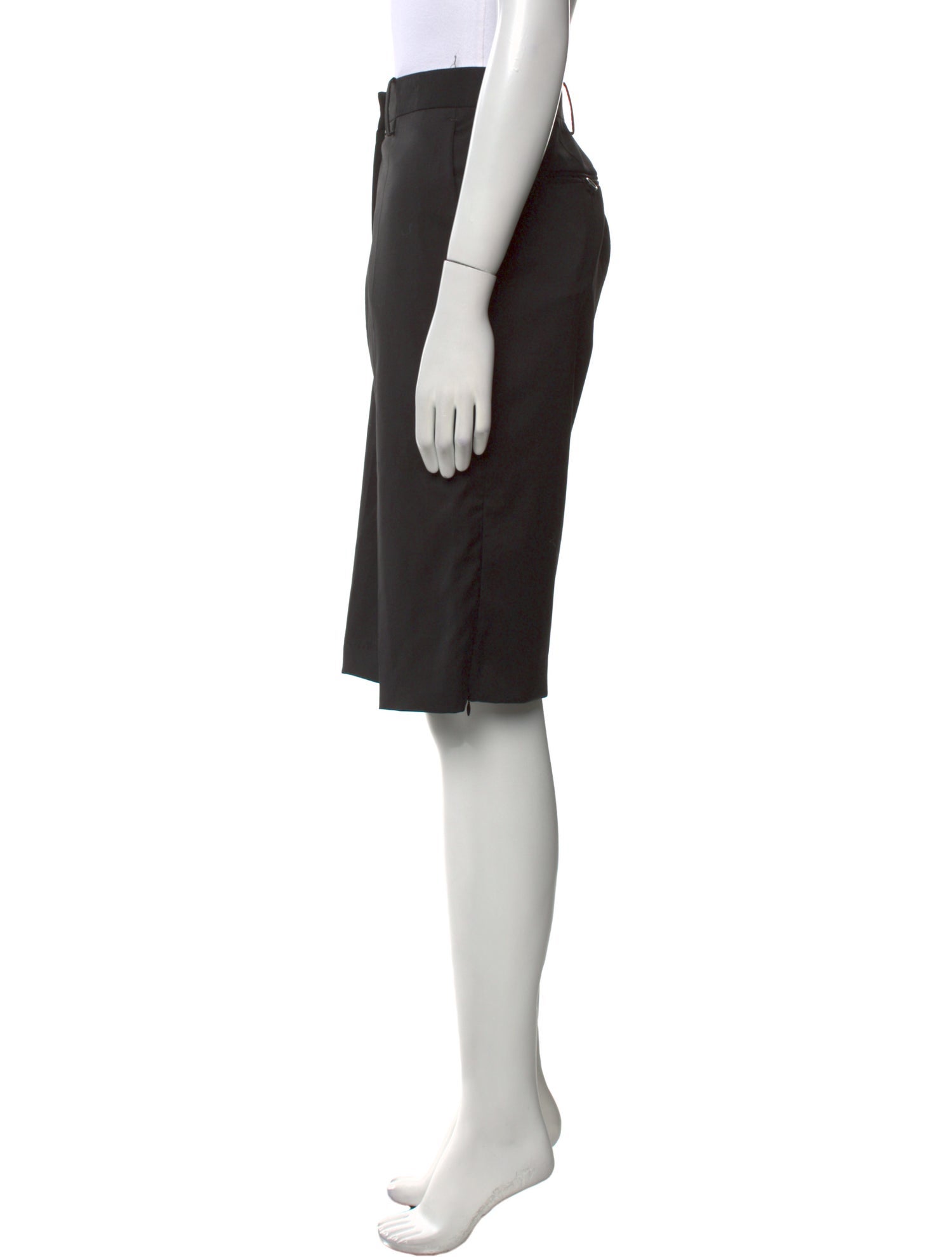 Helmut Lang Virgin Wool Knee-Length Shorts