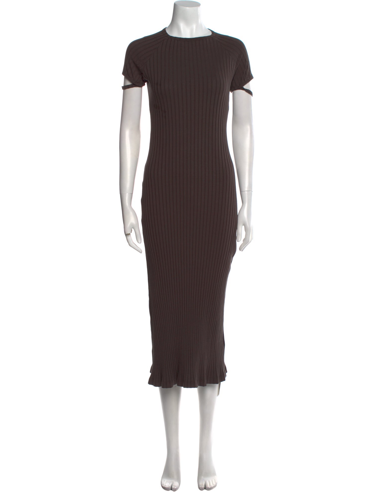Helmut Lang Crew Neck Midi Length Dress