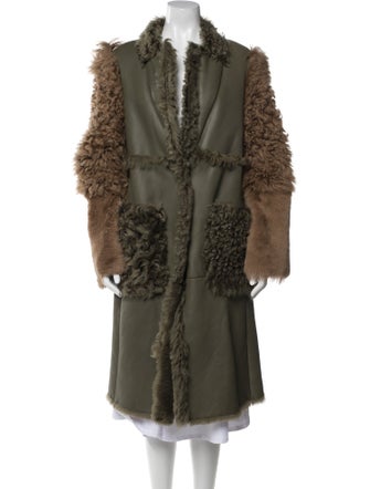 Helmut Lang Shearling Faux Fur Coat