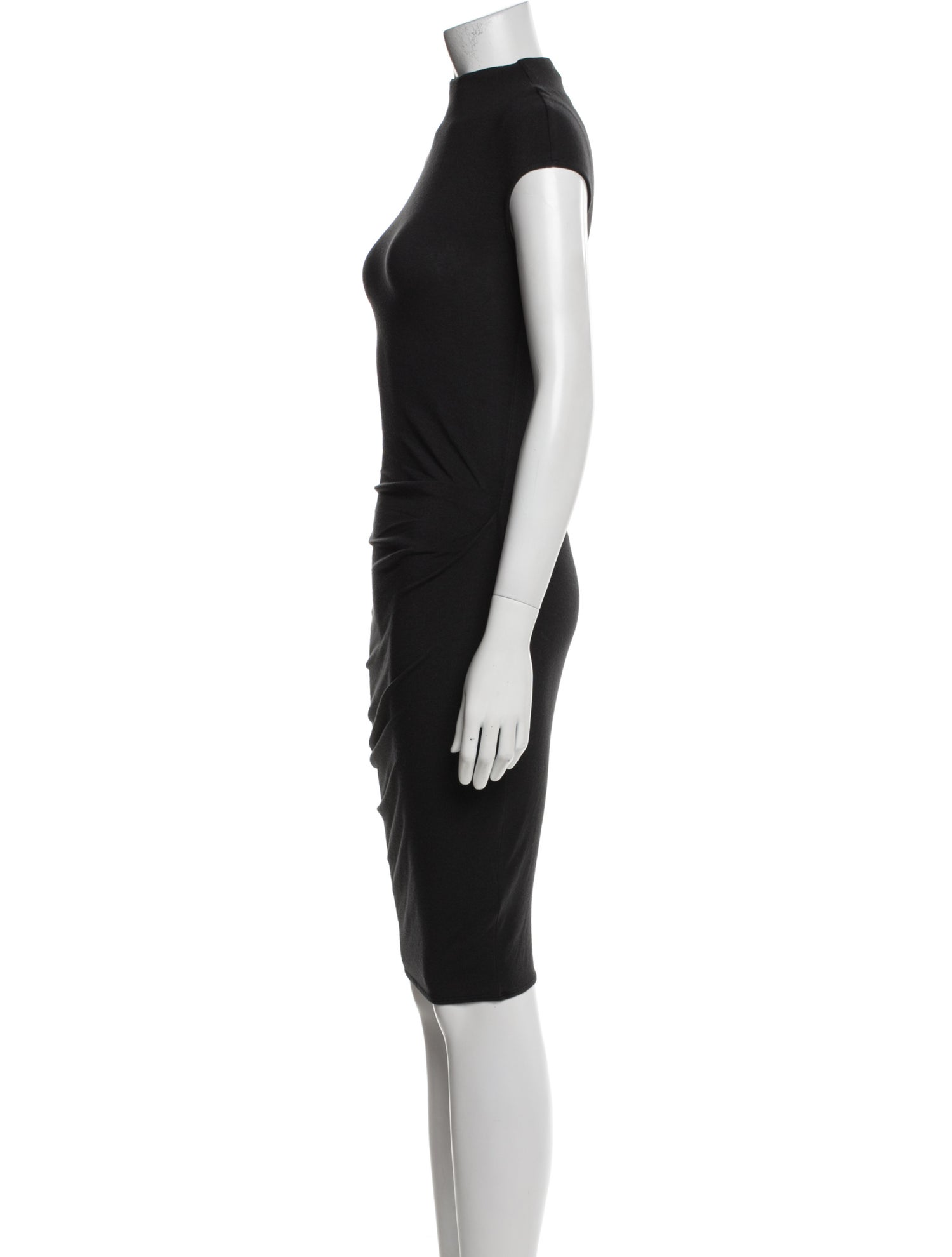 Helmut Lang Mock Neck Knee-Length Dress