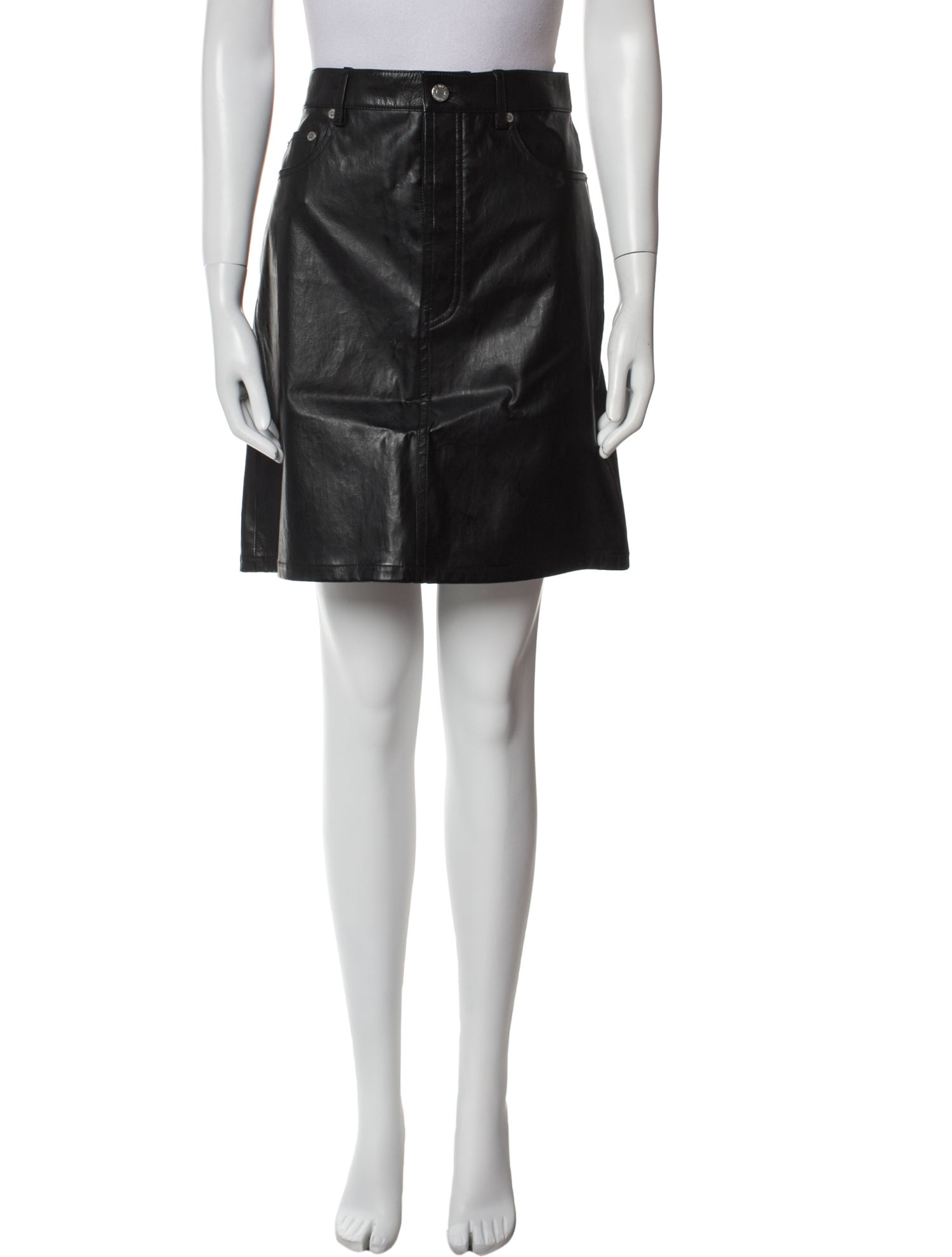 Helmut Lang Lamb Leather Mini Skirt