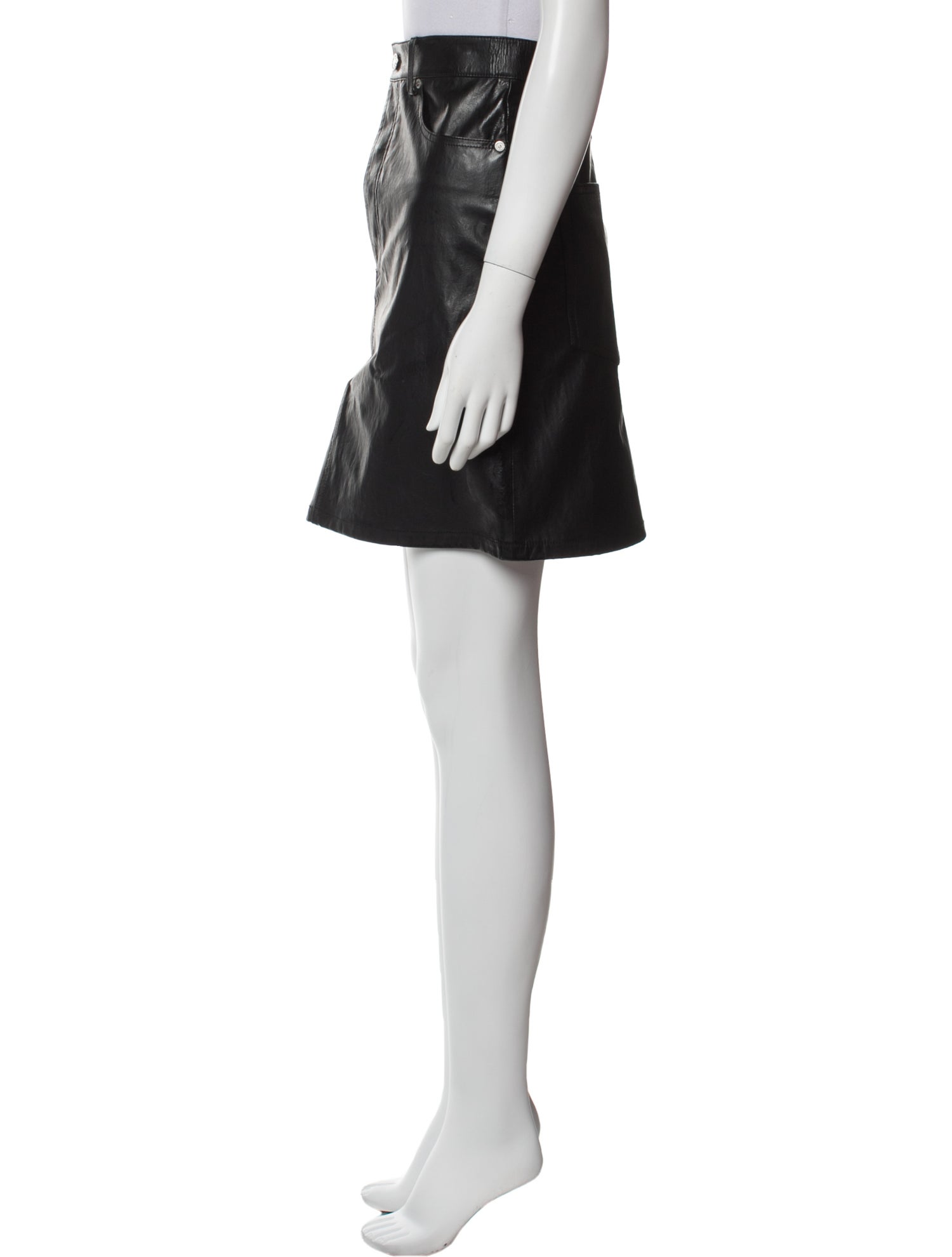 Helmut Lang Lamb Leather Mini Skirt