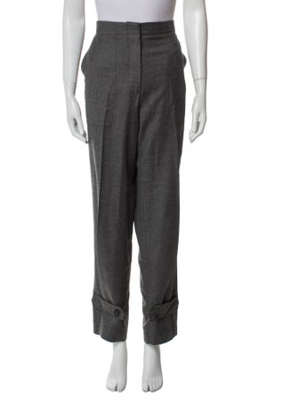 Helmut Lang Virgin Wool Wide Leg Pants