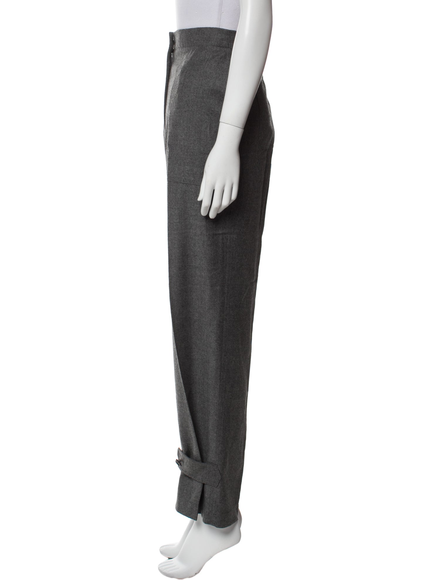 Helmut Lang Virgin Wool Wide Leg Pants