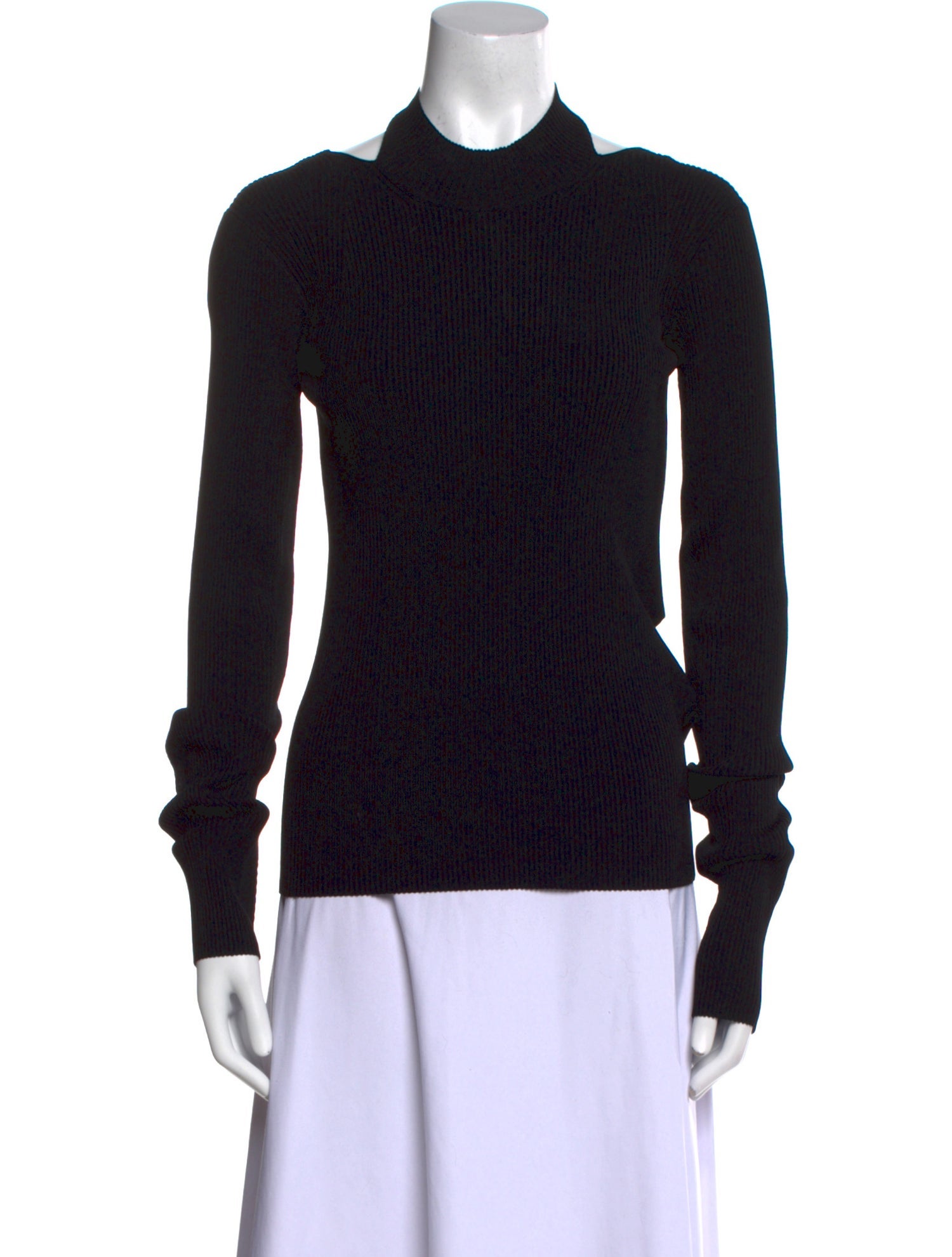 Helmut Lang Mock Neck Long Sleeve Top