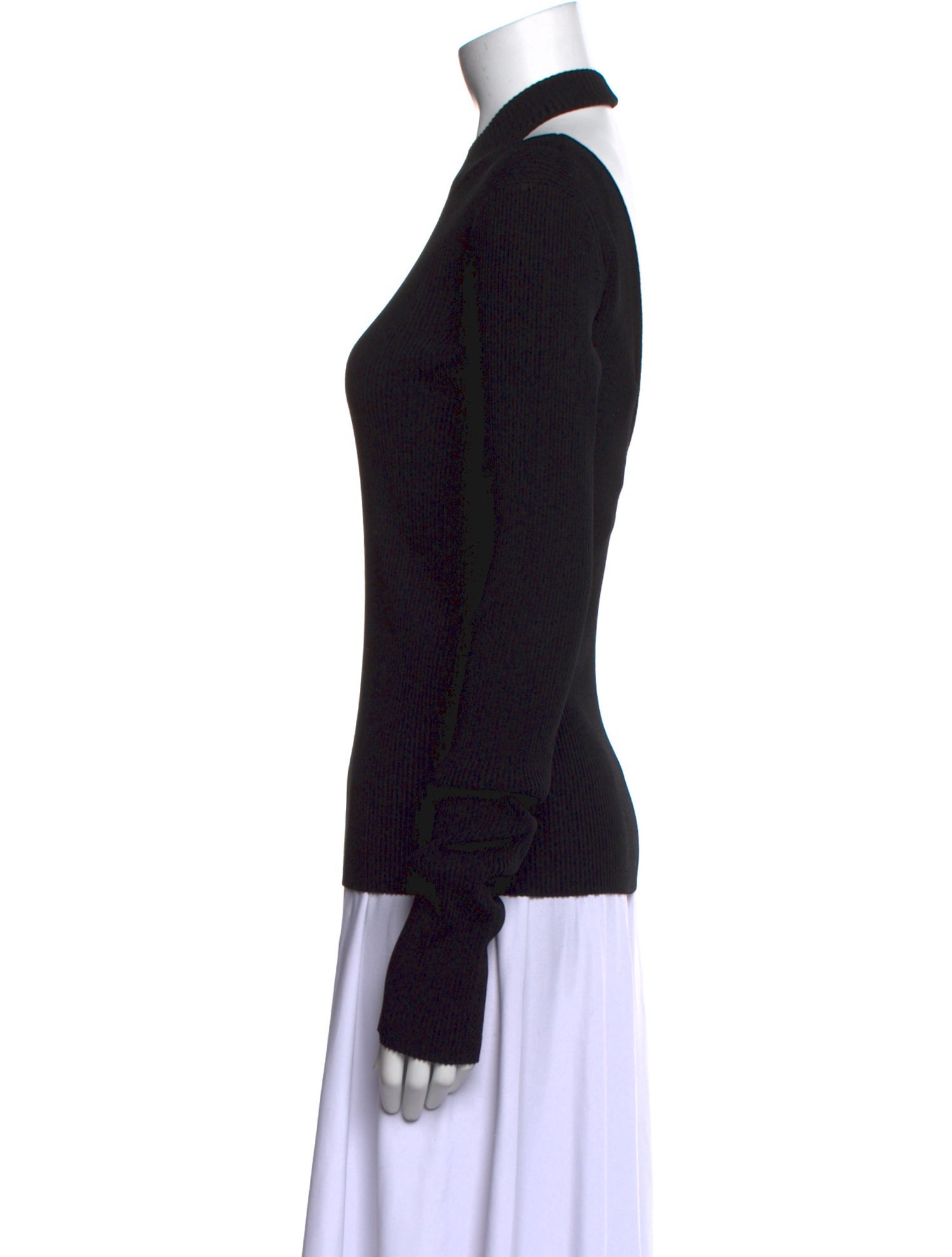 Helmut Lang Mock Neck Long Sleeve Top