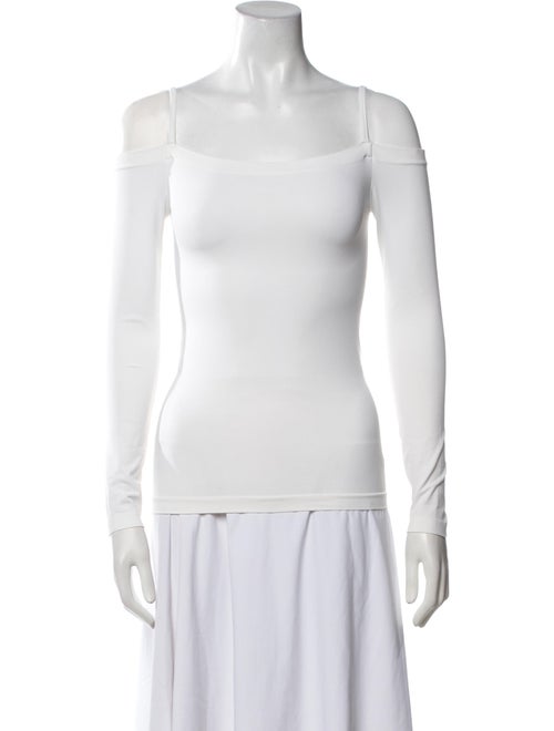 Helmut Lang Square Neckline Long Sleeve Top