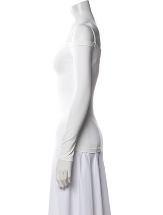 Helmut Lang Square Neckline Long Sleeve Top