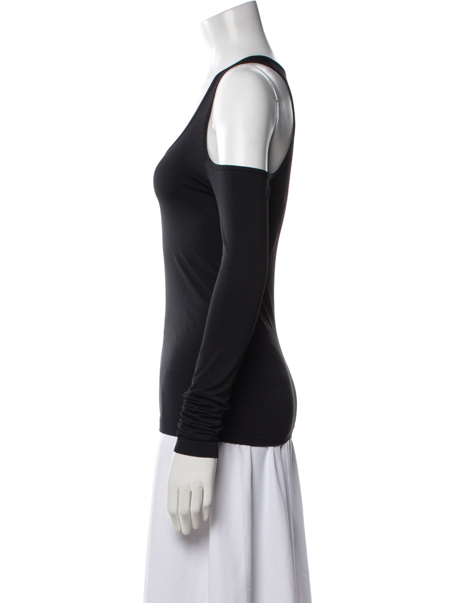 Helmut Lang Scoop Neck Long Sleeve Top