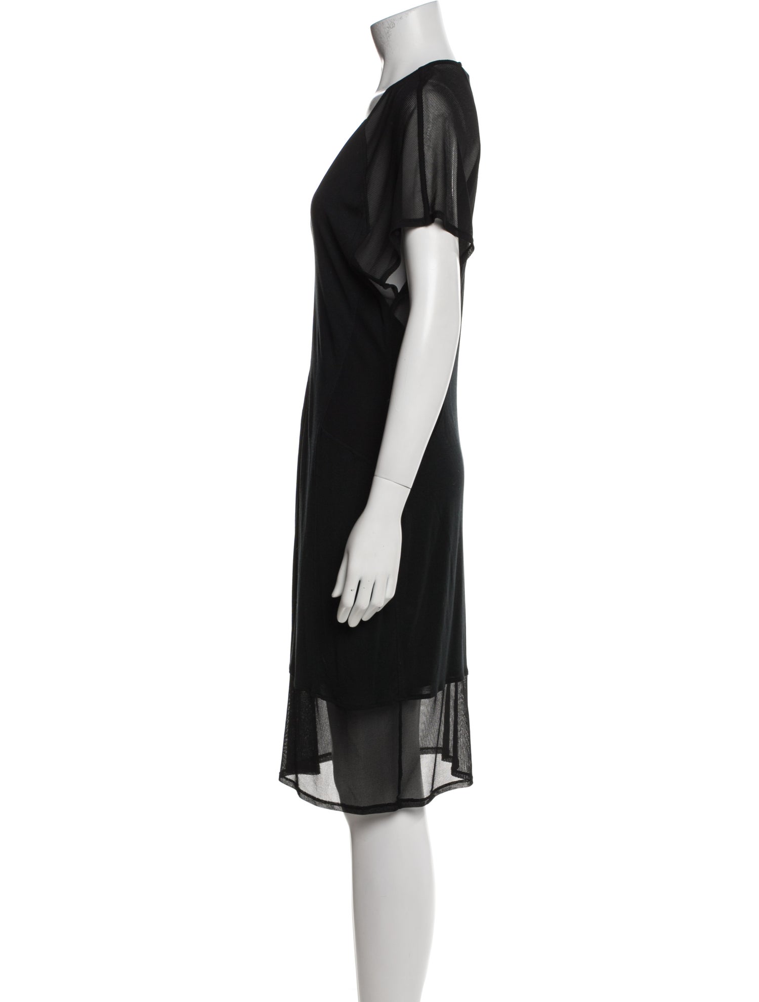 Helmut Lang V-Neck Knee-Length Dress