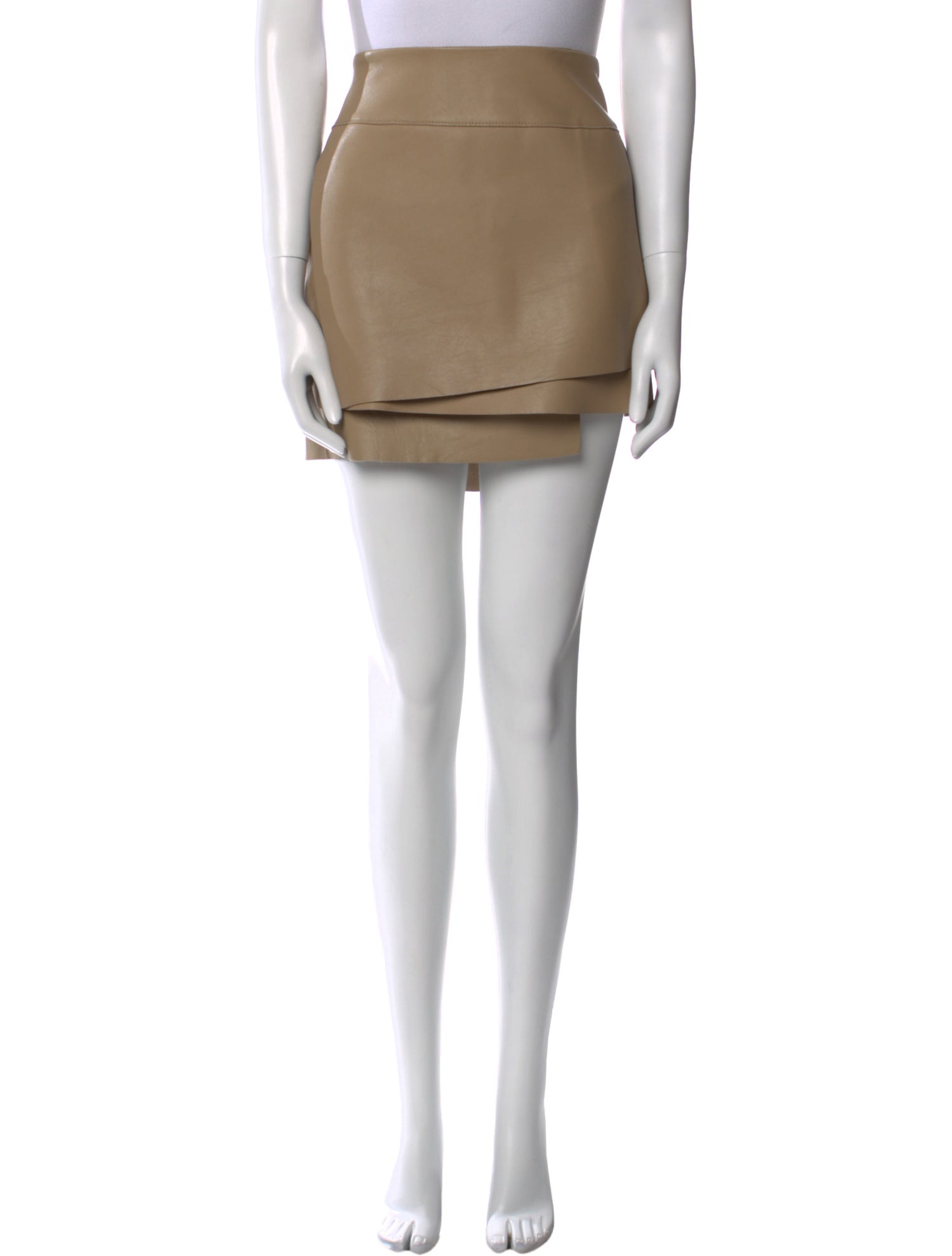 Helmut Lang Lamb Leather Mini Skirt