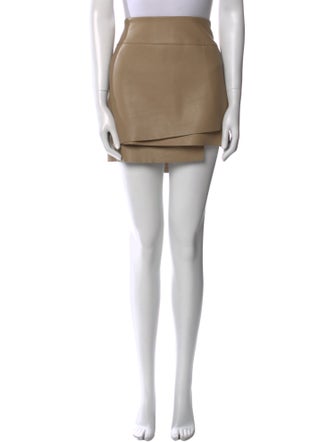 Helmut Lang Lamb Leather Mini Skirt