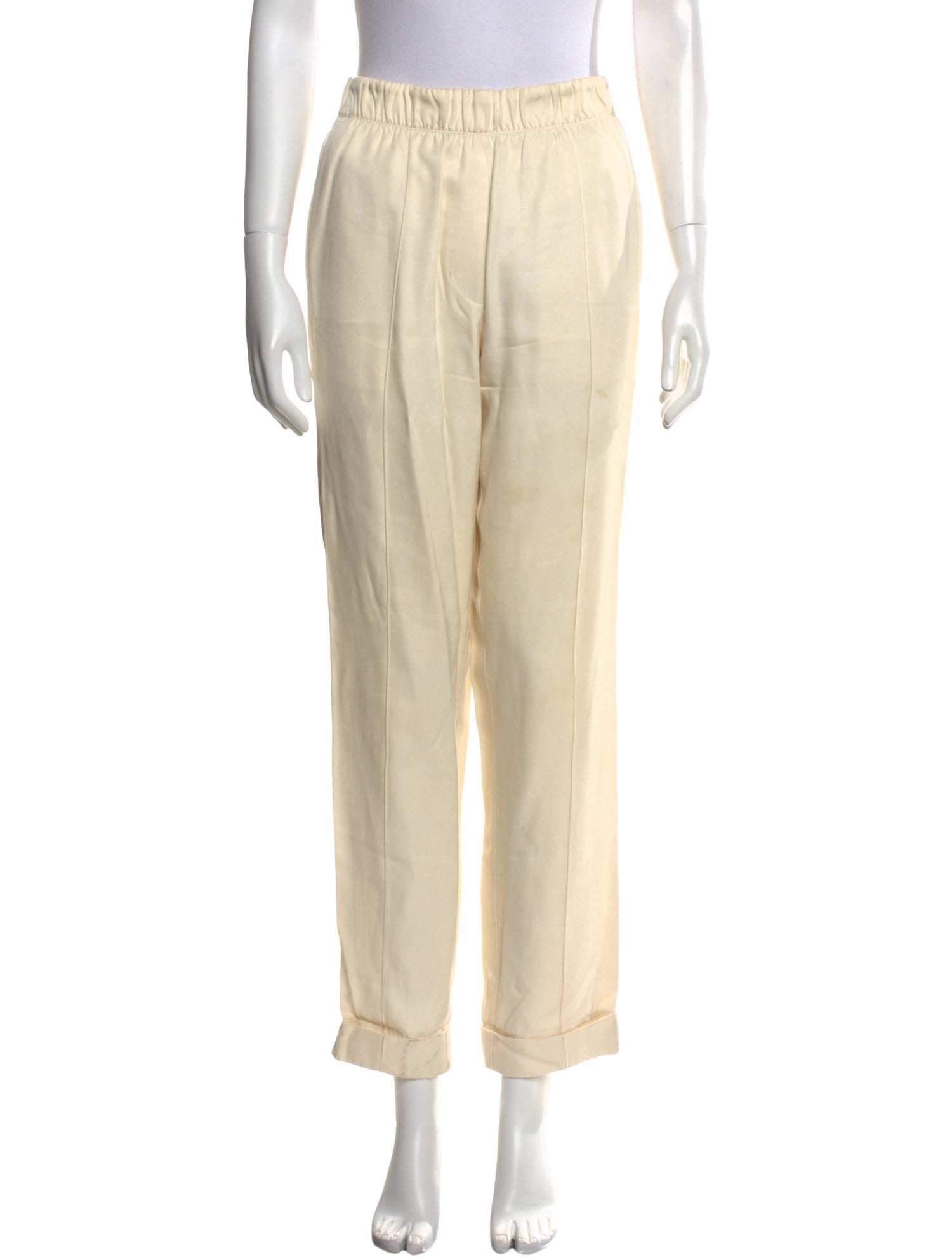 Helmut Lang Silk Straight Leg Pants