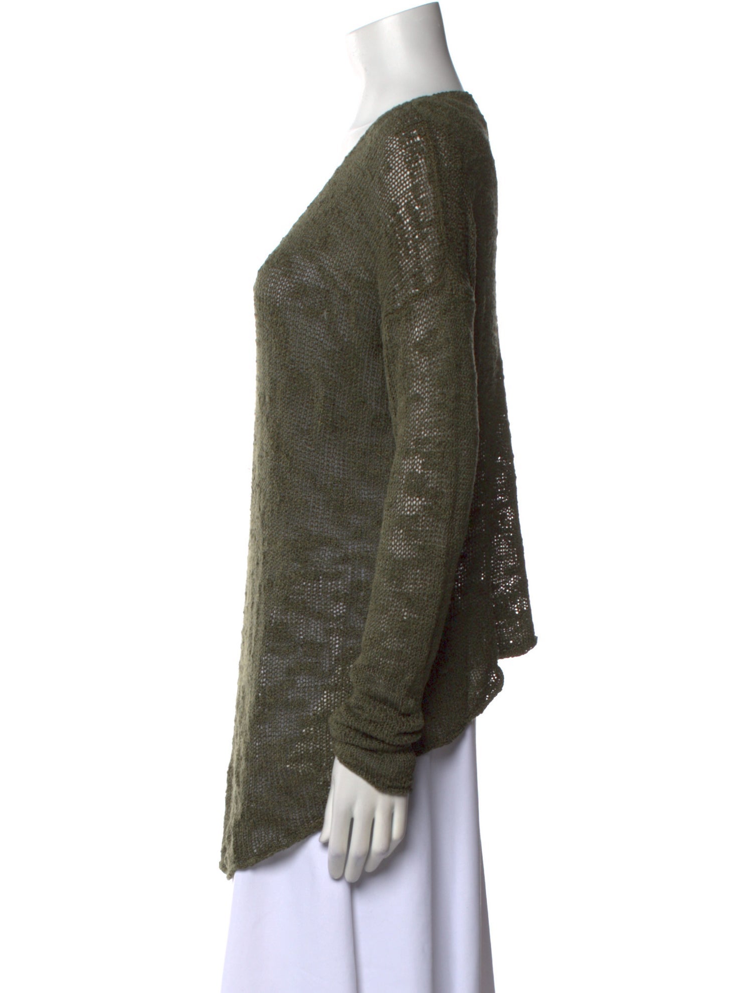 Helmut Lang Silk Scoop Neck Sweater