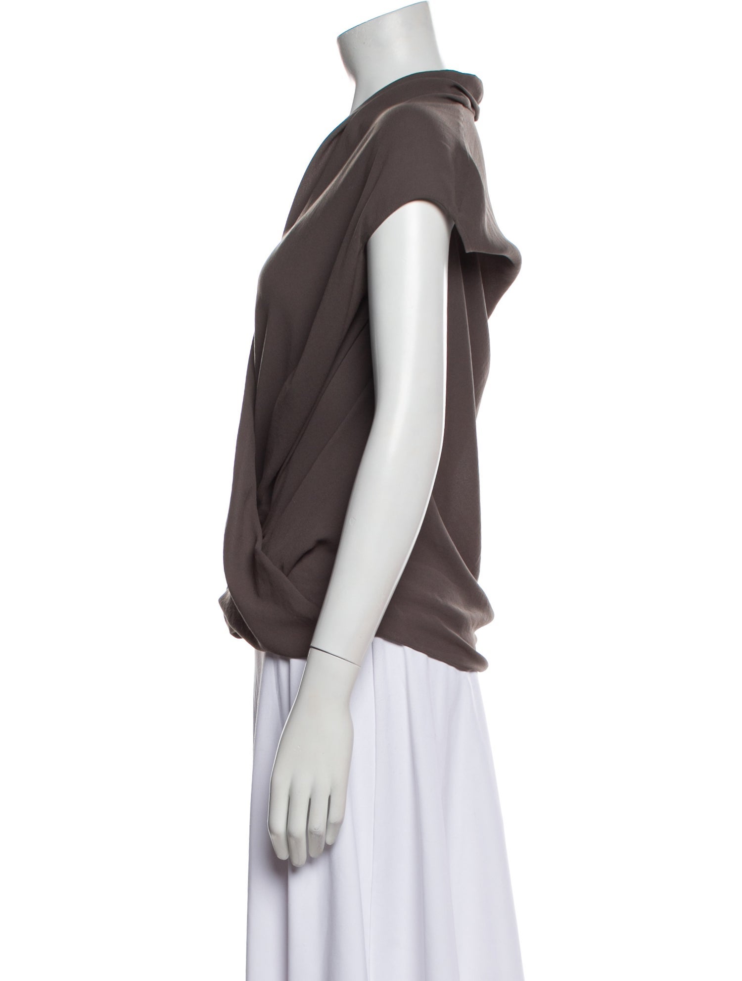 Helmut Lang V-Neck Short Sleeve Blouse