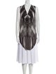Helmut Lang Printed V-Neck Tunic