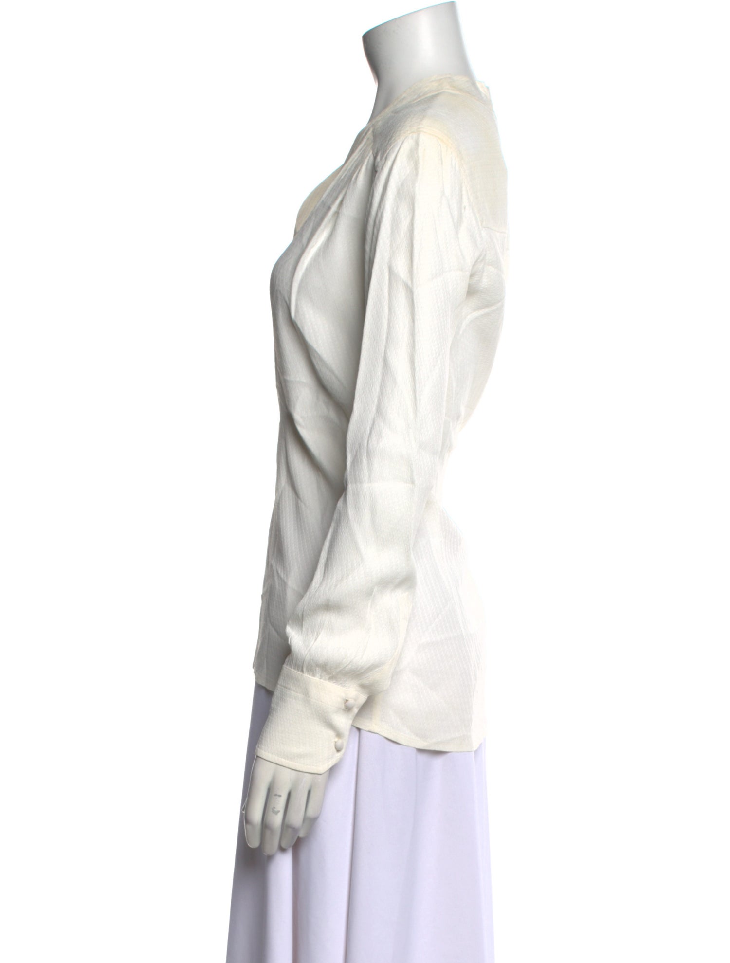 Helmut Lang V-Neck Long Sleeve Top