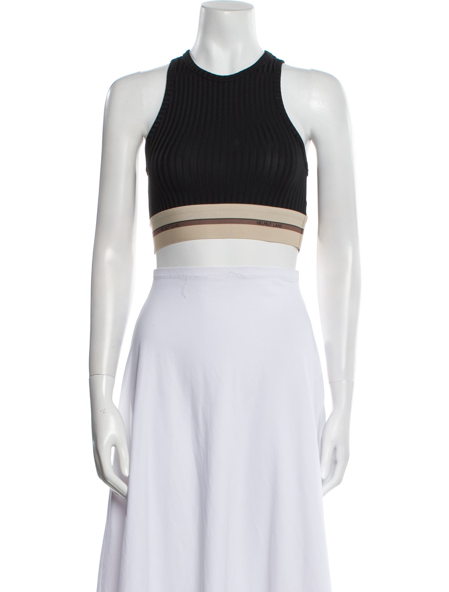 Helmut Lang Halterneck Sleeveless Crop Top