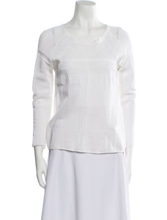 Helmut Lang Scoop Neck Three-Quarter Sleeve Top