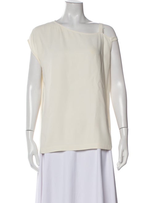 Helmut Lang Bateau Neckline Sleeveless Blouse