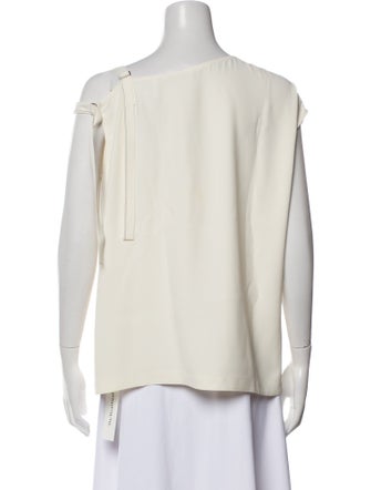Helmut Lang Bateau Neckline Sleeveless Blouse