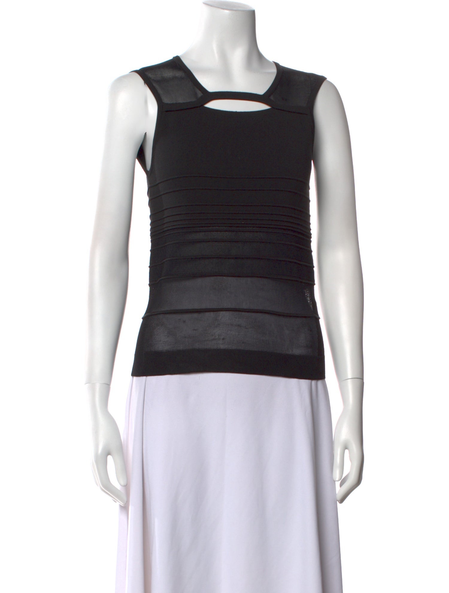 Helmut Lang Square Neckline Sleeveless Top