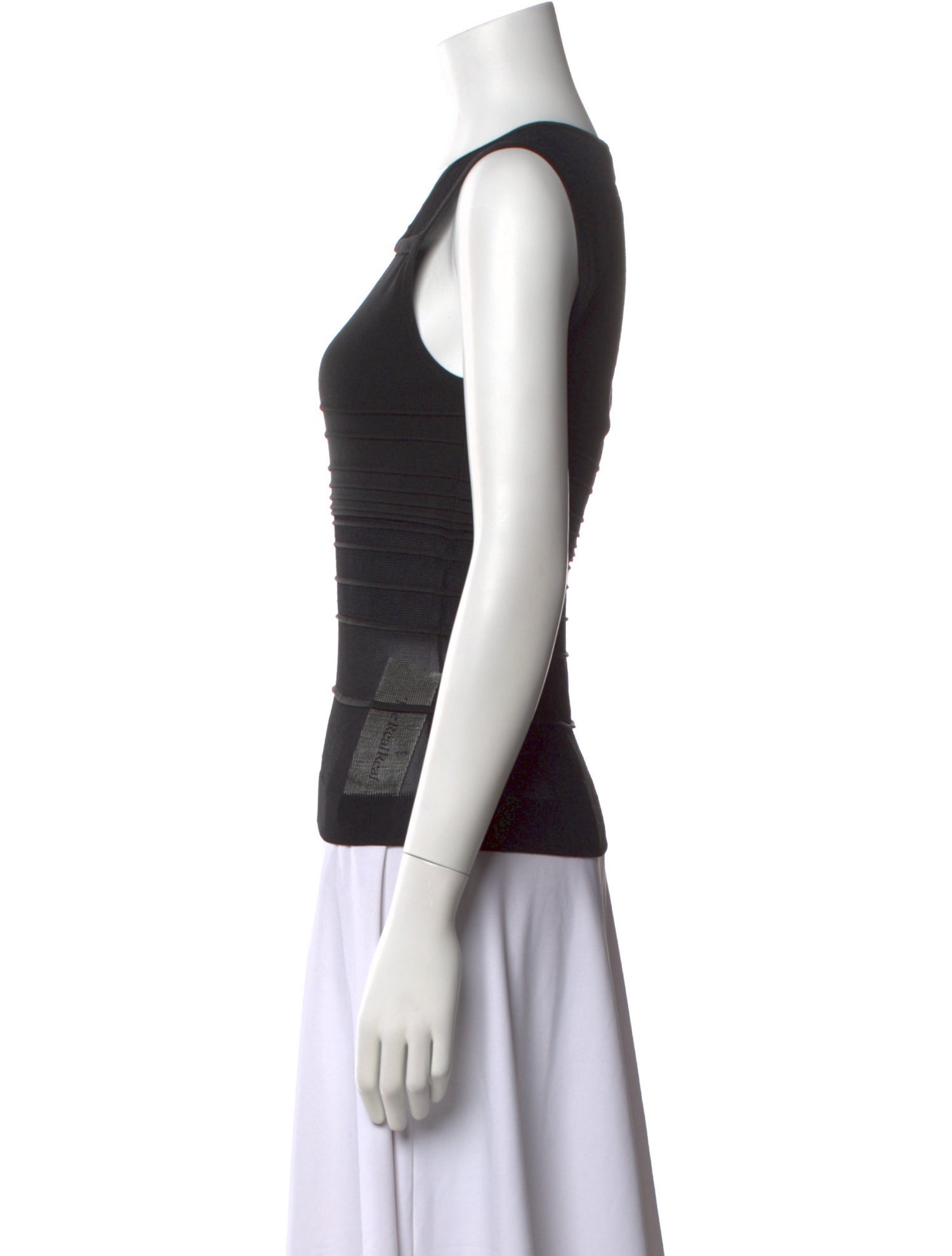 Helmut Lang Square Neckline Sleeveless Top