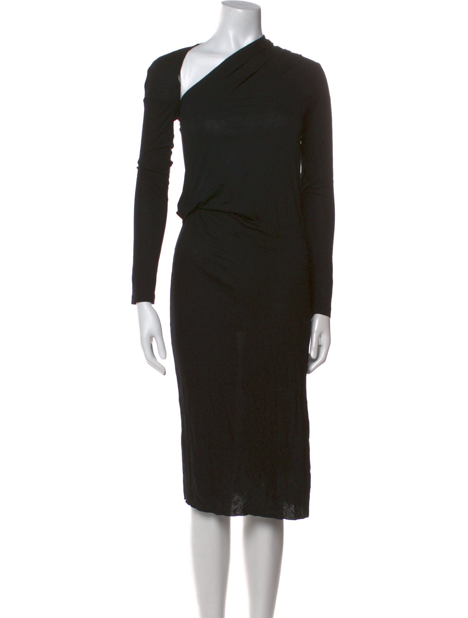 Helmut Lang One-Shoulder Midi Length Dress