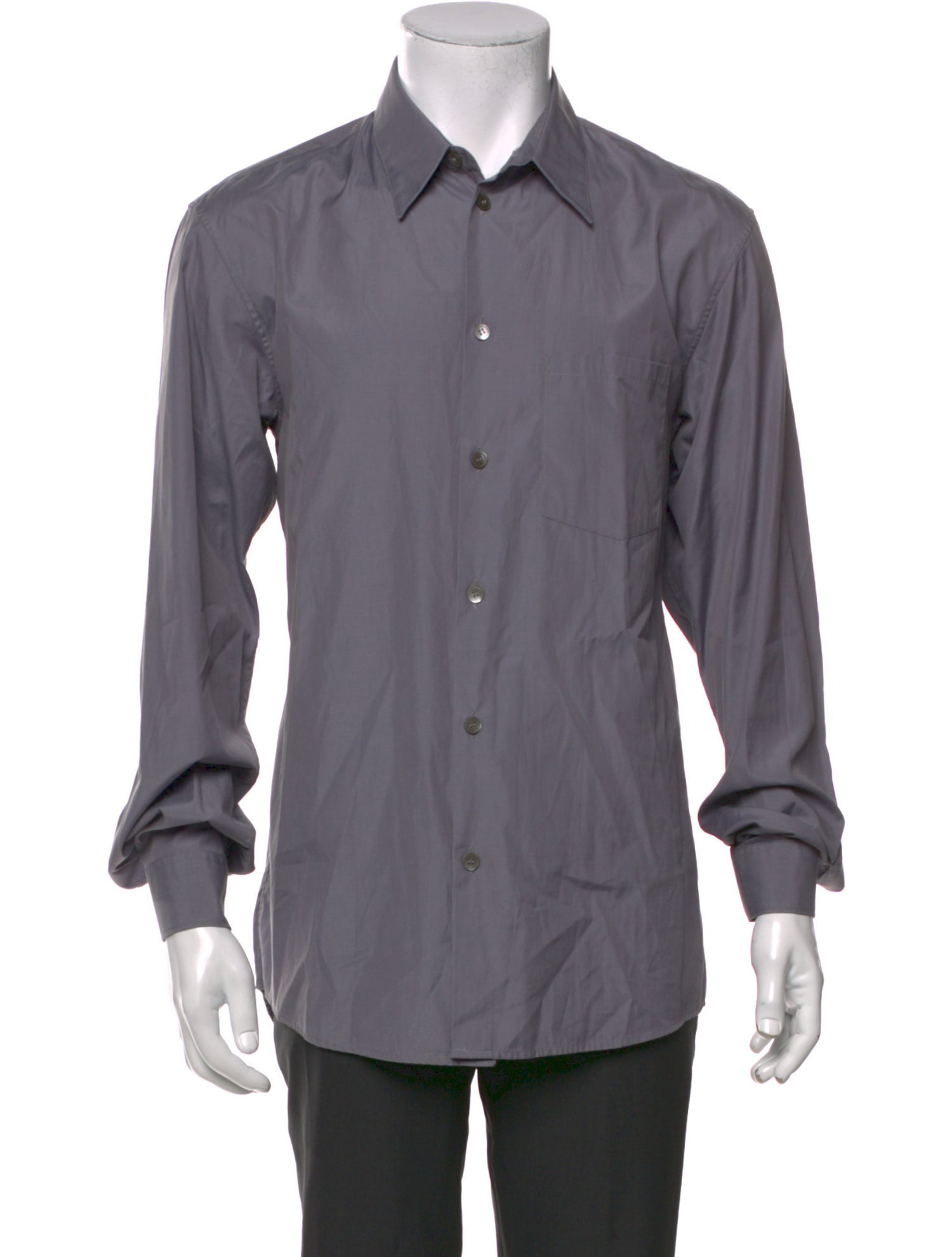 Helmut Lang Striped Long Sleeve Dress Shirt