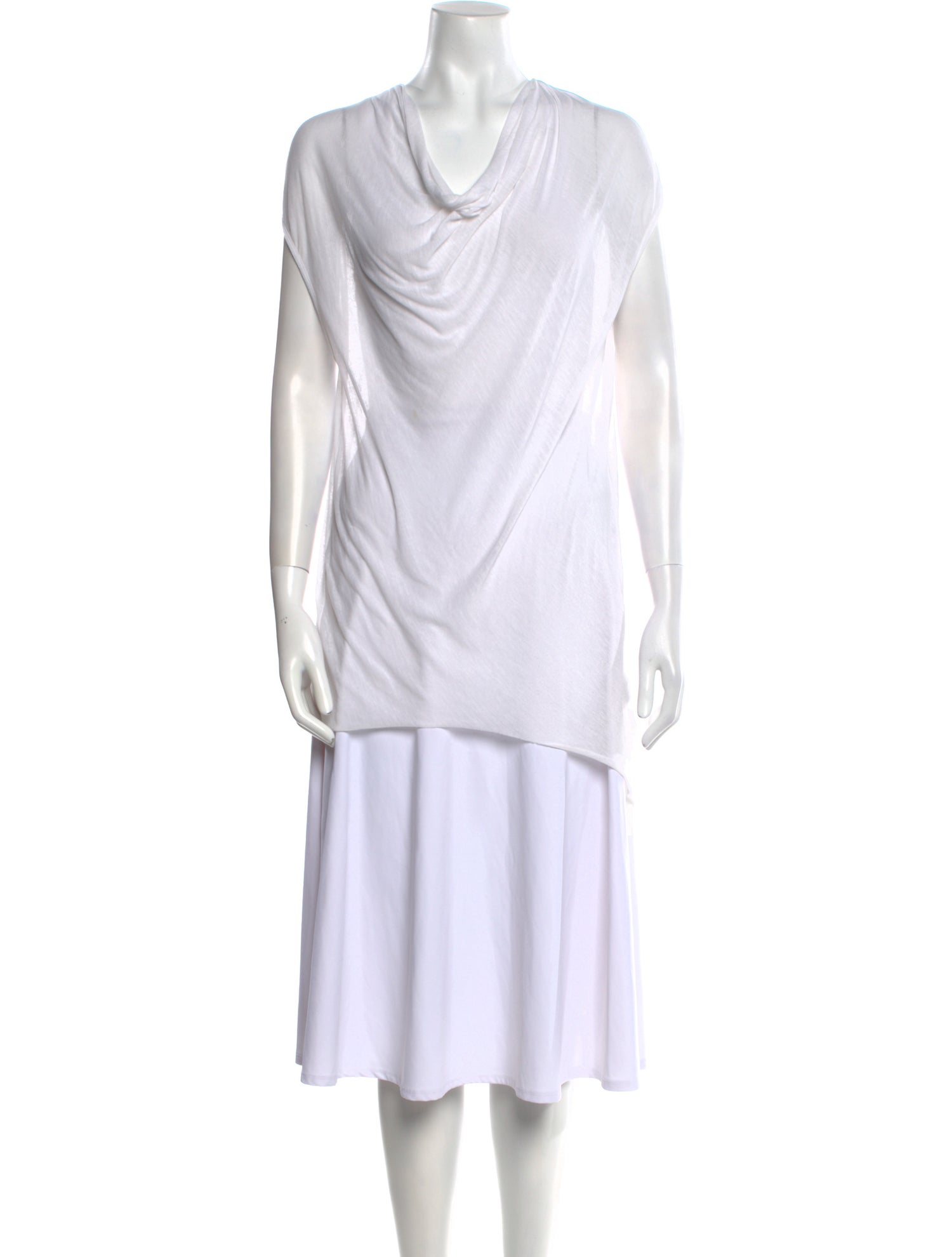 Helmut Lang Cowl Neck Sleeveless Tunic