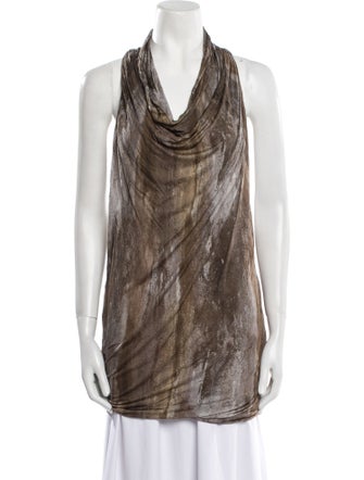 Helmut Lang Cowl Neck Sleeveless Tunic