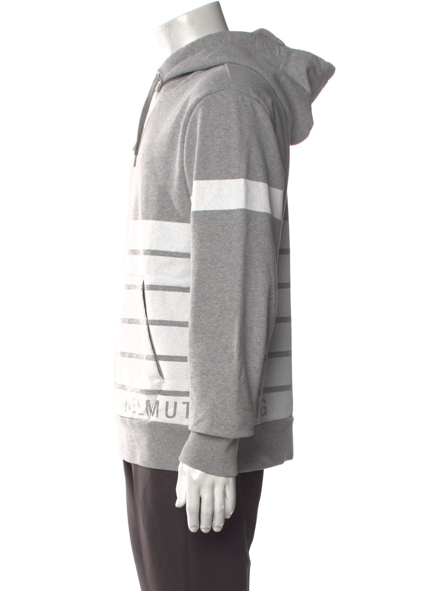Helmut Lang Striped Crew Neck Hoodie