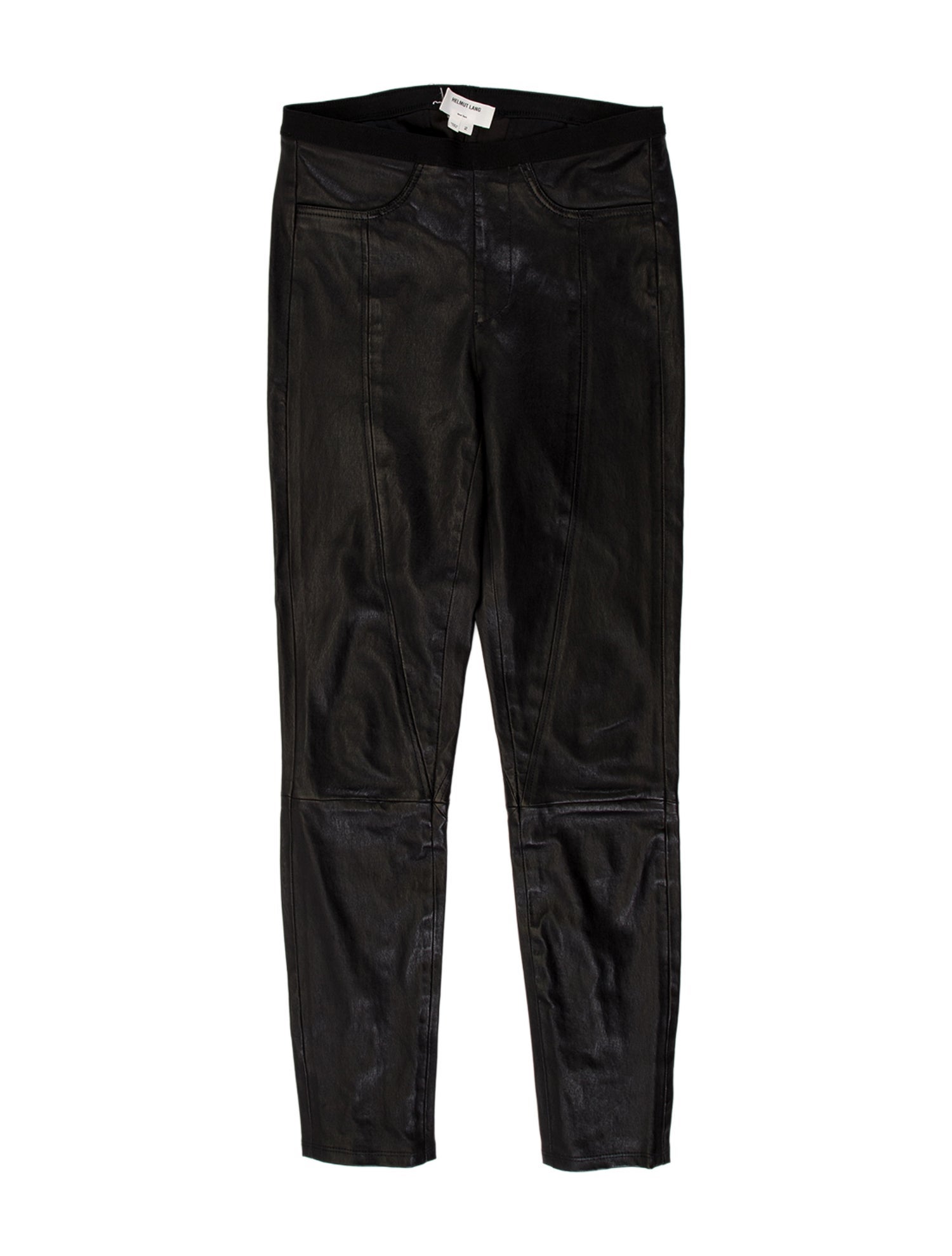 Helmut Lang Lamb Leather Skinny Leg Pants