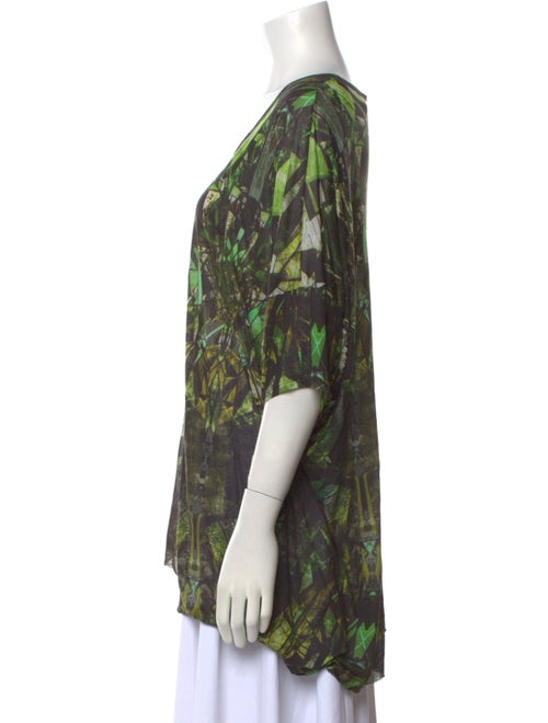 Helmut Lang Printed Scoop Neck Blouse